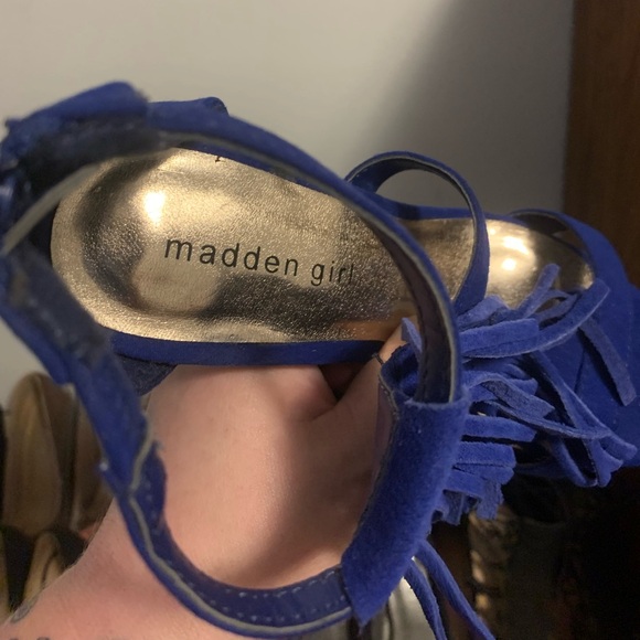Royal blue fringe stiletto heels. Size: 7, Brand: Madden Girl, Heels: 4” - Picture 8 of 9
